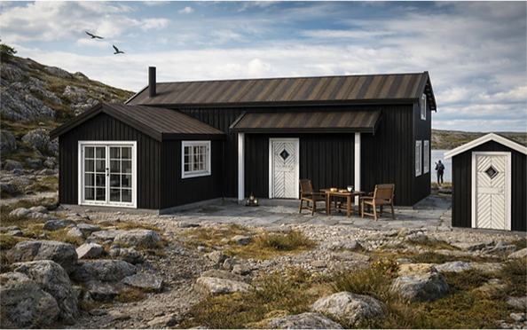 Eksempel på mikrohus eller hytte